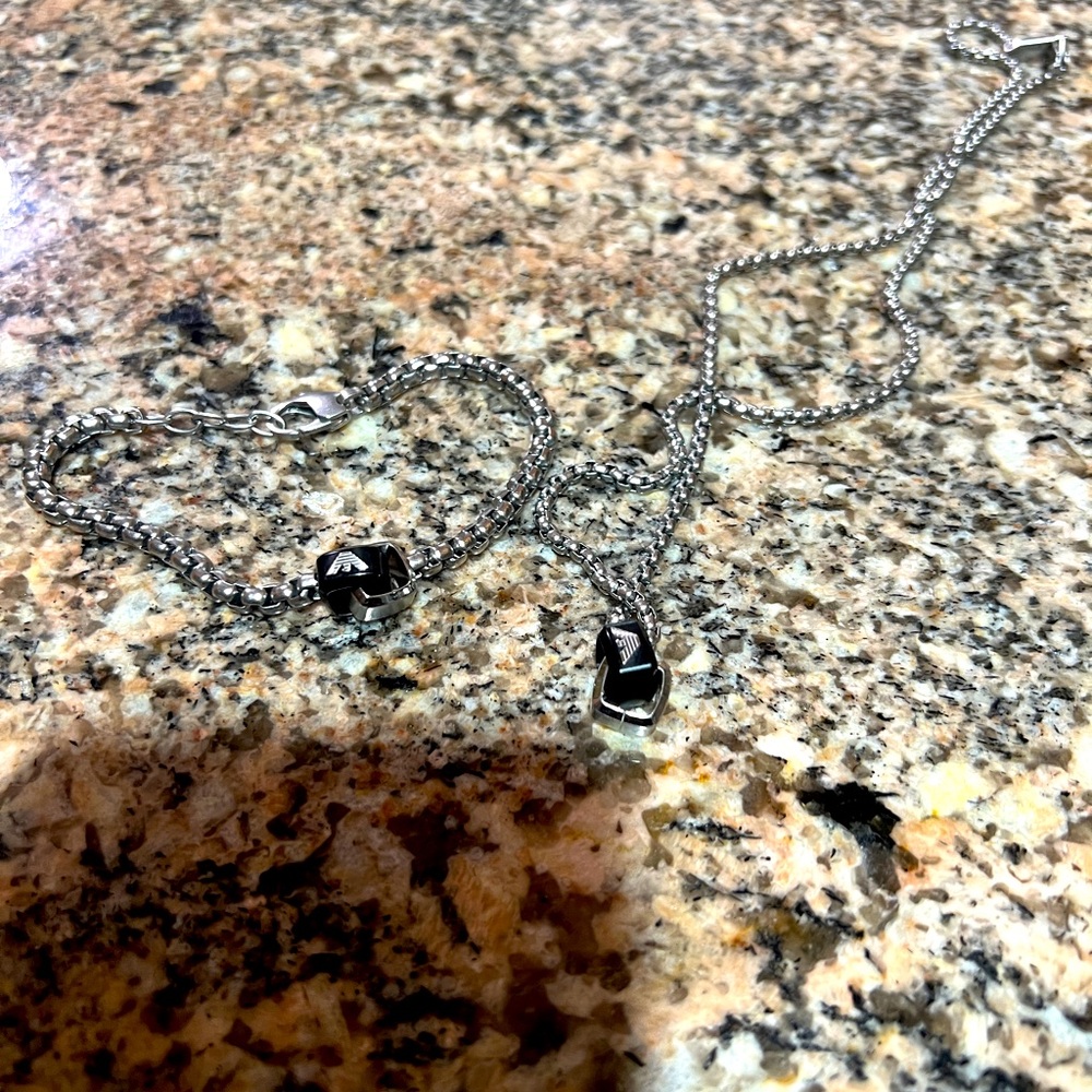 Set of Emprior Armani bracelet and necklace